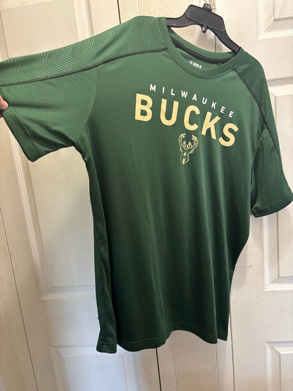 NBA Milwaukee Bucks Green and Gold Short-Sleeve Team Shirt